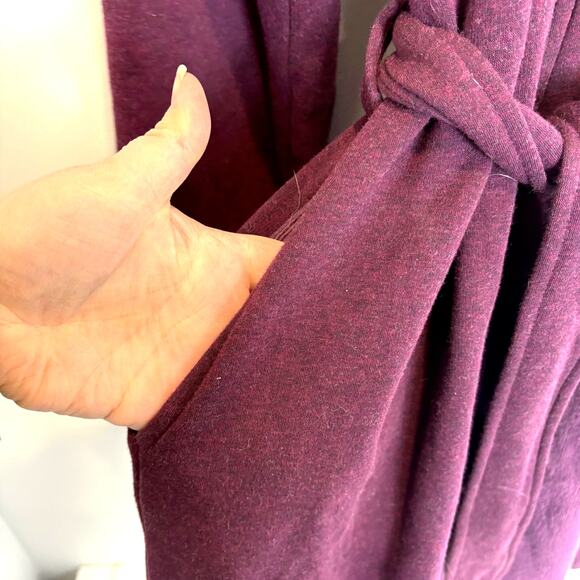 UGG-Clarence Wrap Plush Fleece Short Robe - Port - Women's XL - Picture 5 of 10